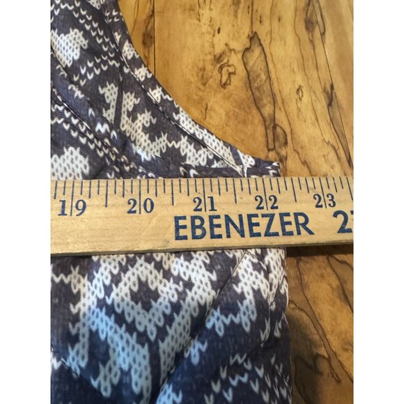 Coldwater Creek Quilted Vest Size 1X (18) – Fair Isle Snowflake Print, Hidden Mi - Picture 5 of 11